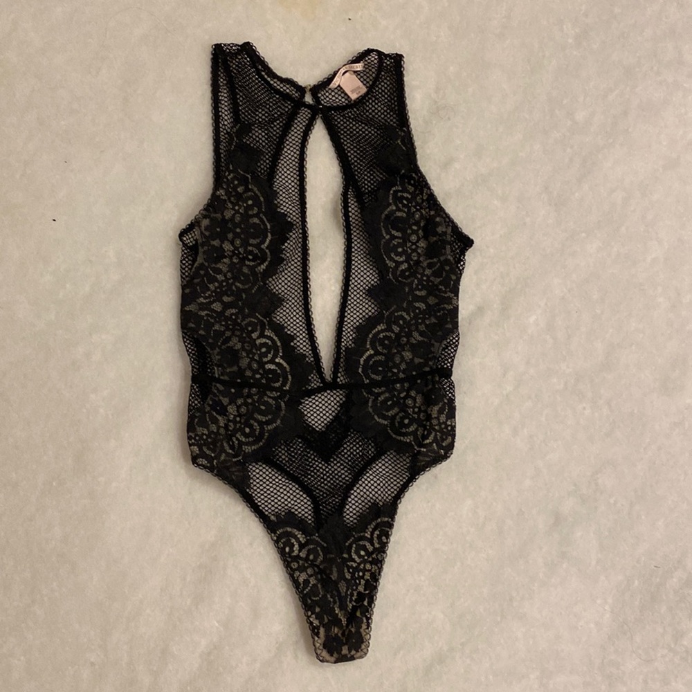 Black victories secret body suit